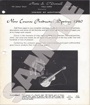 Couroc of Monterey-51 Couroc Product Catalogues 1958 to 1985.